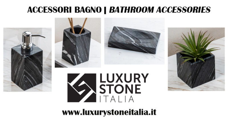 Accessori in marmo nero